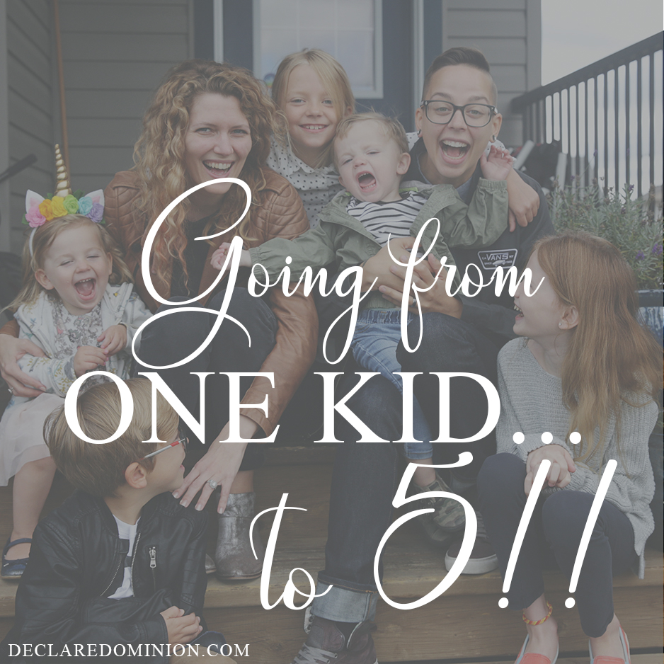 What I learned going from one kid to five! Blending families is challenging but also wonderful.