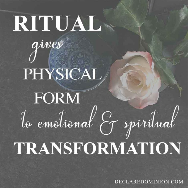 the power of ritual to help us move forward
